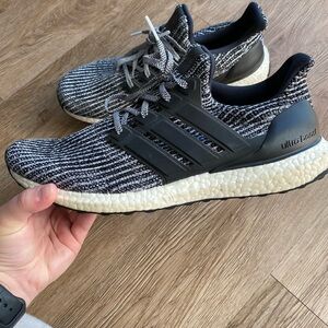 Adidas Black & White Ultraboost Running Shoes
